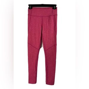 Outdoor Voices Womes Warmup Length Leggings Sz Small S Heathered Pink  High Rise